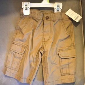 Boys 4 khaki cargo shorts- carter
